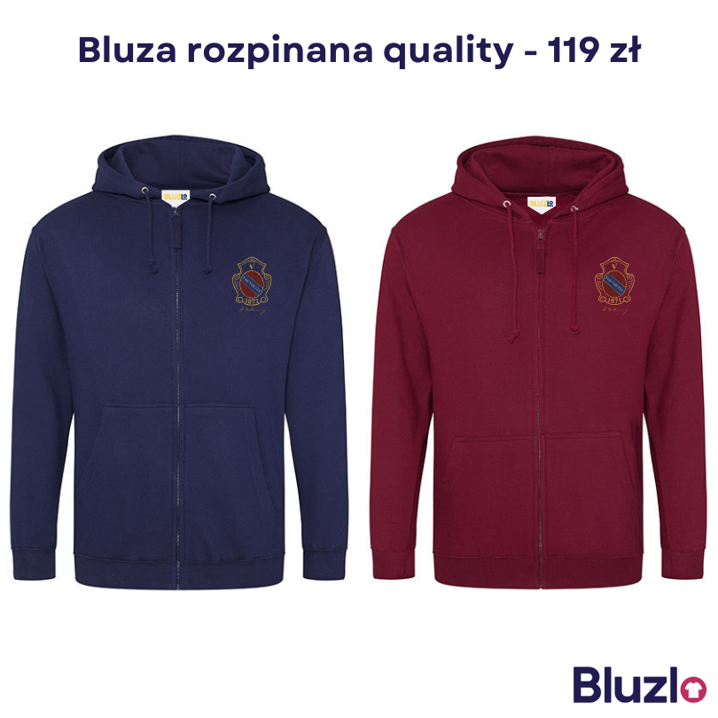 Bluza rozpinana V LO Kraków - obrazek 2