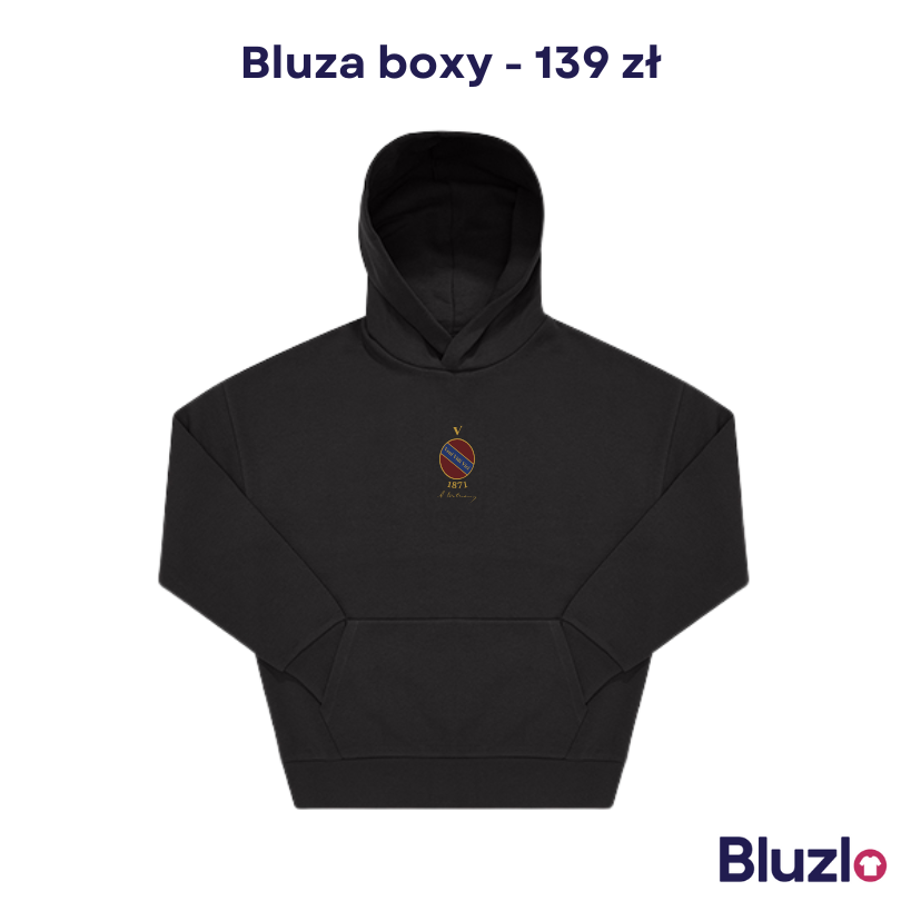 Bluza boxy z kapturem V LO Kraków - obrazek 2