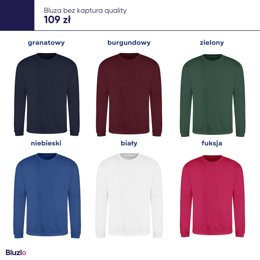 Bluza bez kaptura produkty basic - obrazek 3