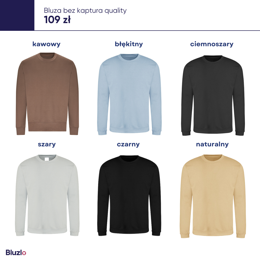 Bluza bez kaptura produkty basic - obrazek 4