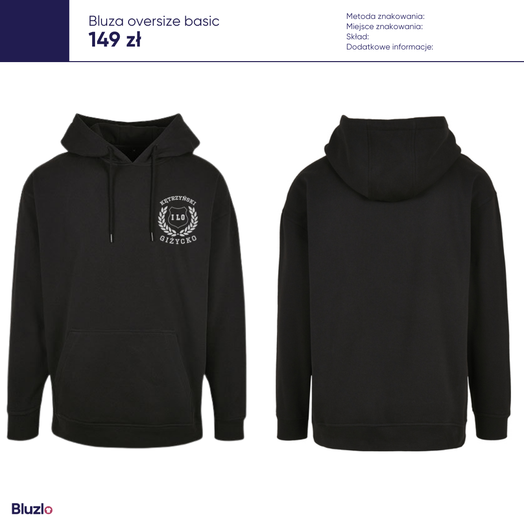 Bluza oversize basic I LO Giżycko - obrazek 2