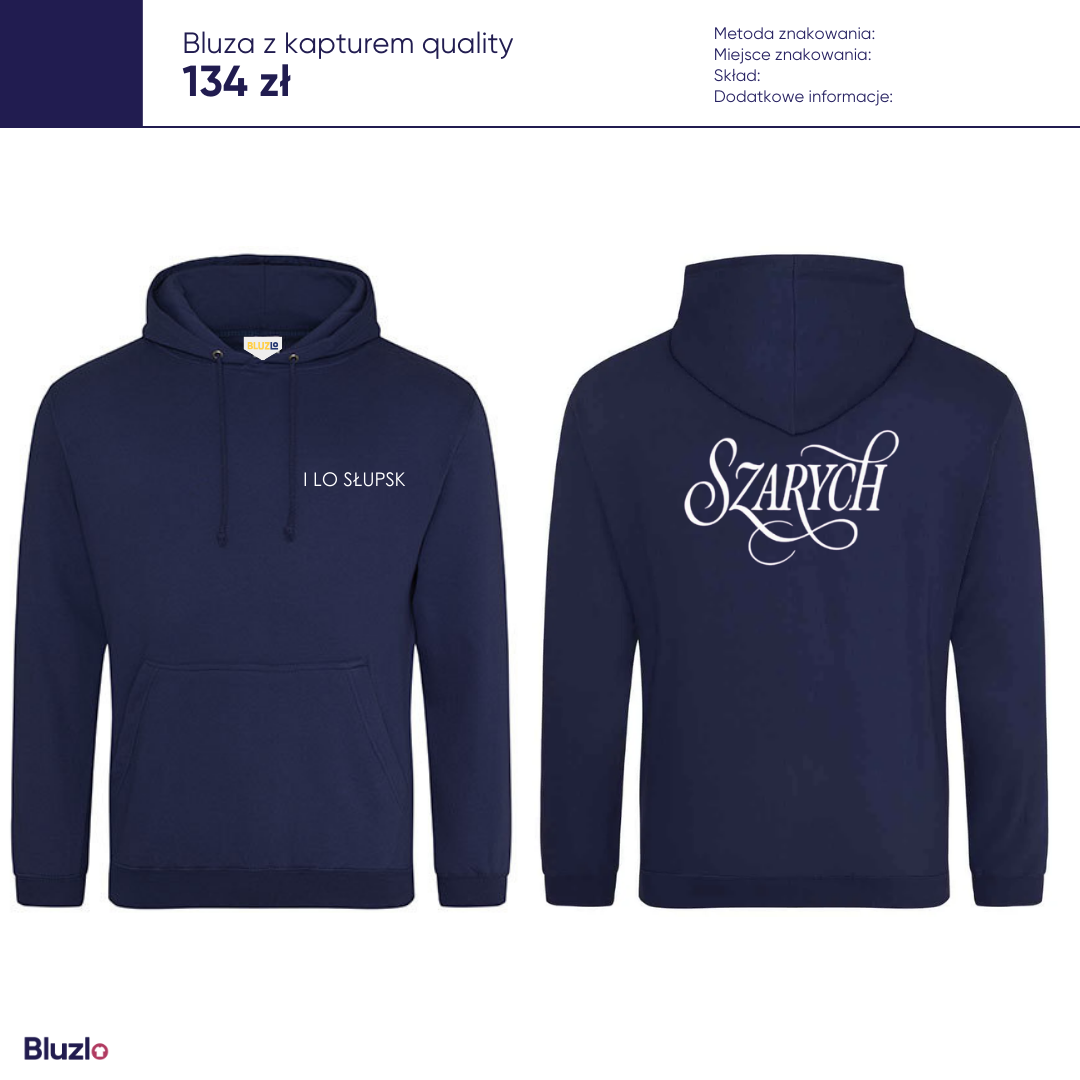 Bluza z kapturem I LO Słupsk - obrazek 3