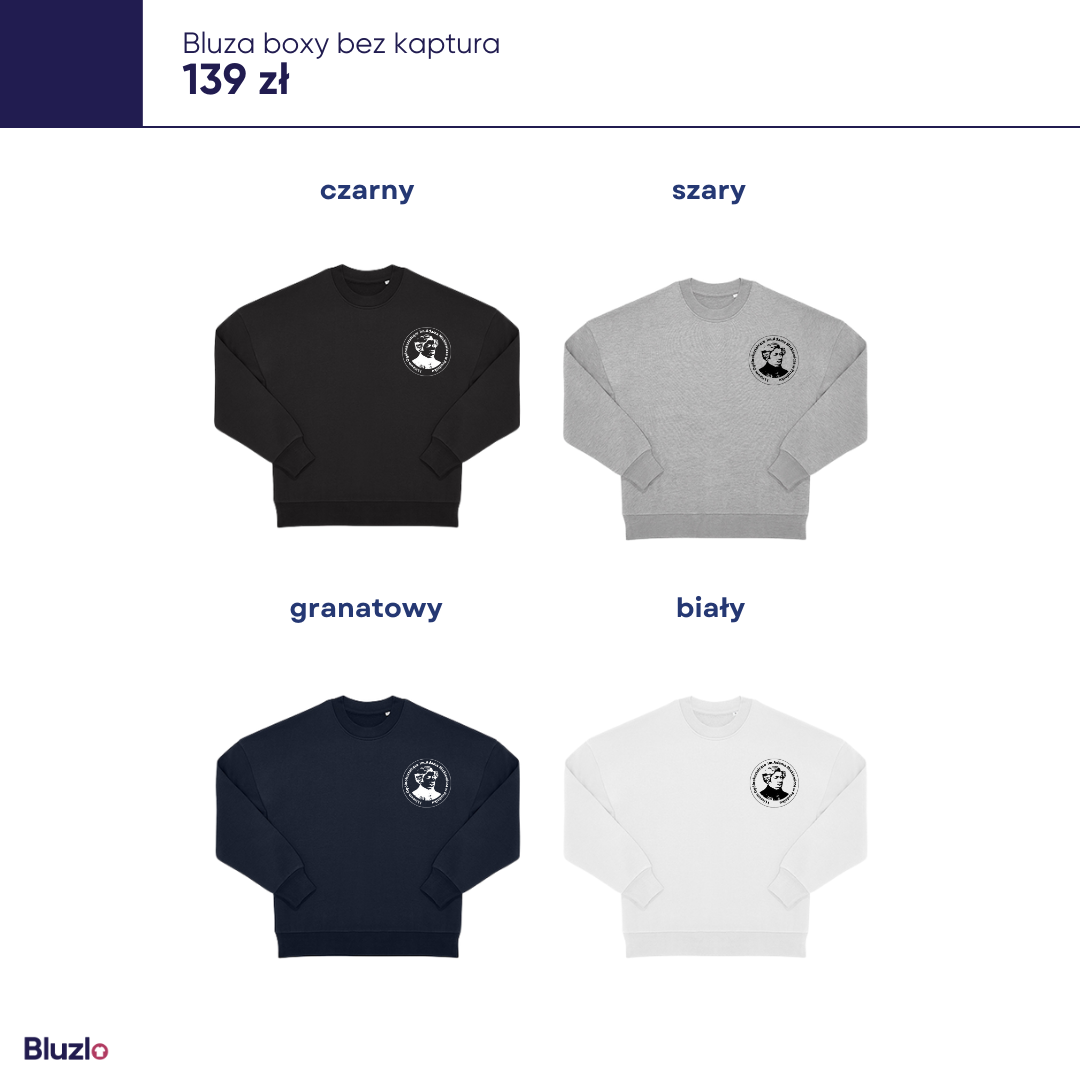 Bluza boxy bez kaptura I LO Prudnik - obrazek 2