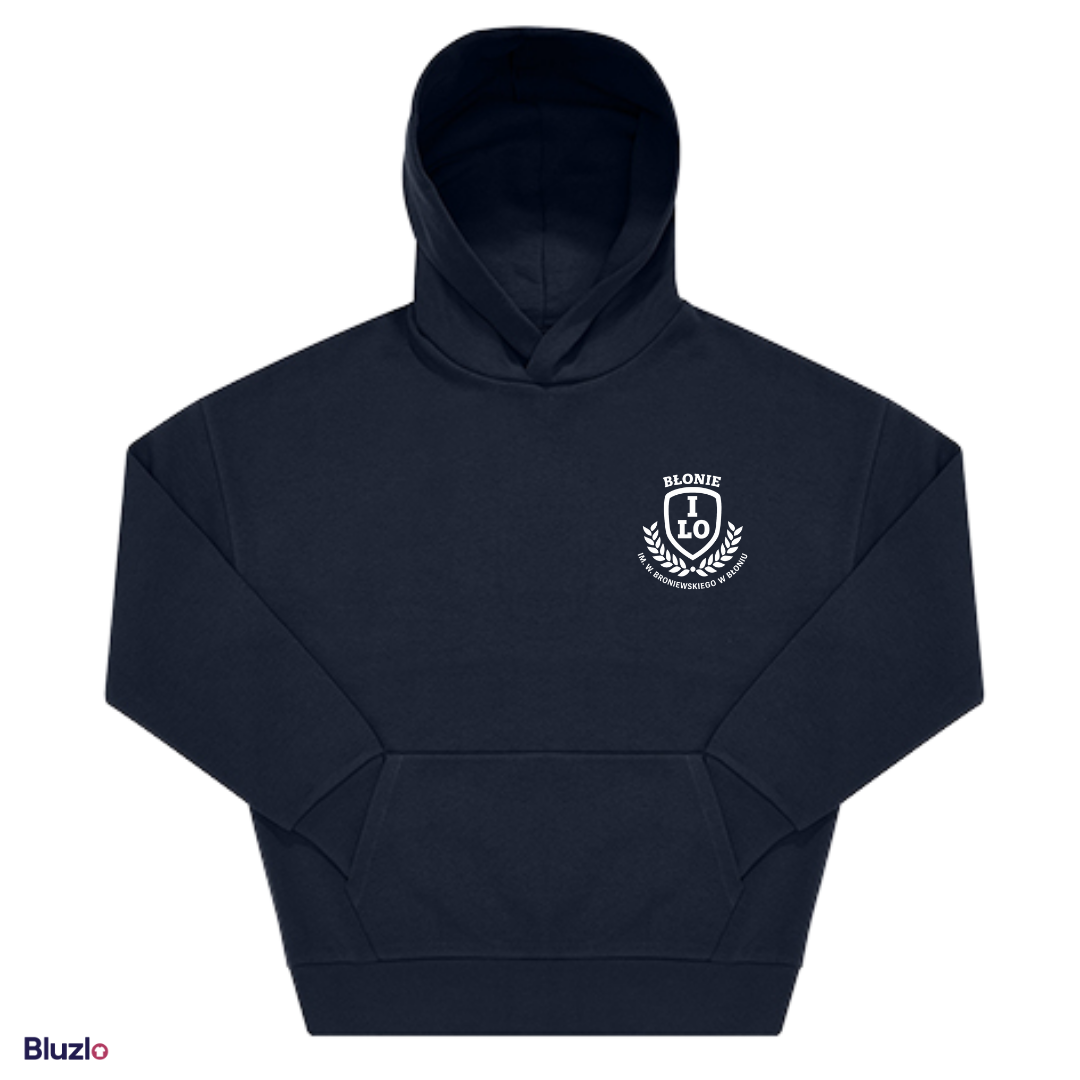 Bluza boxy z kapturem I LO Błonie