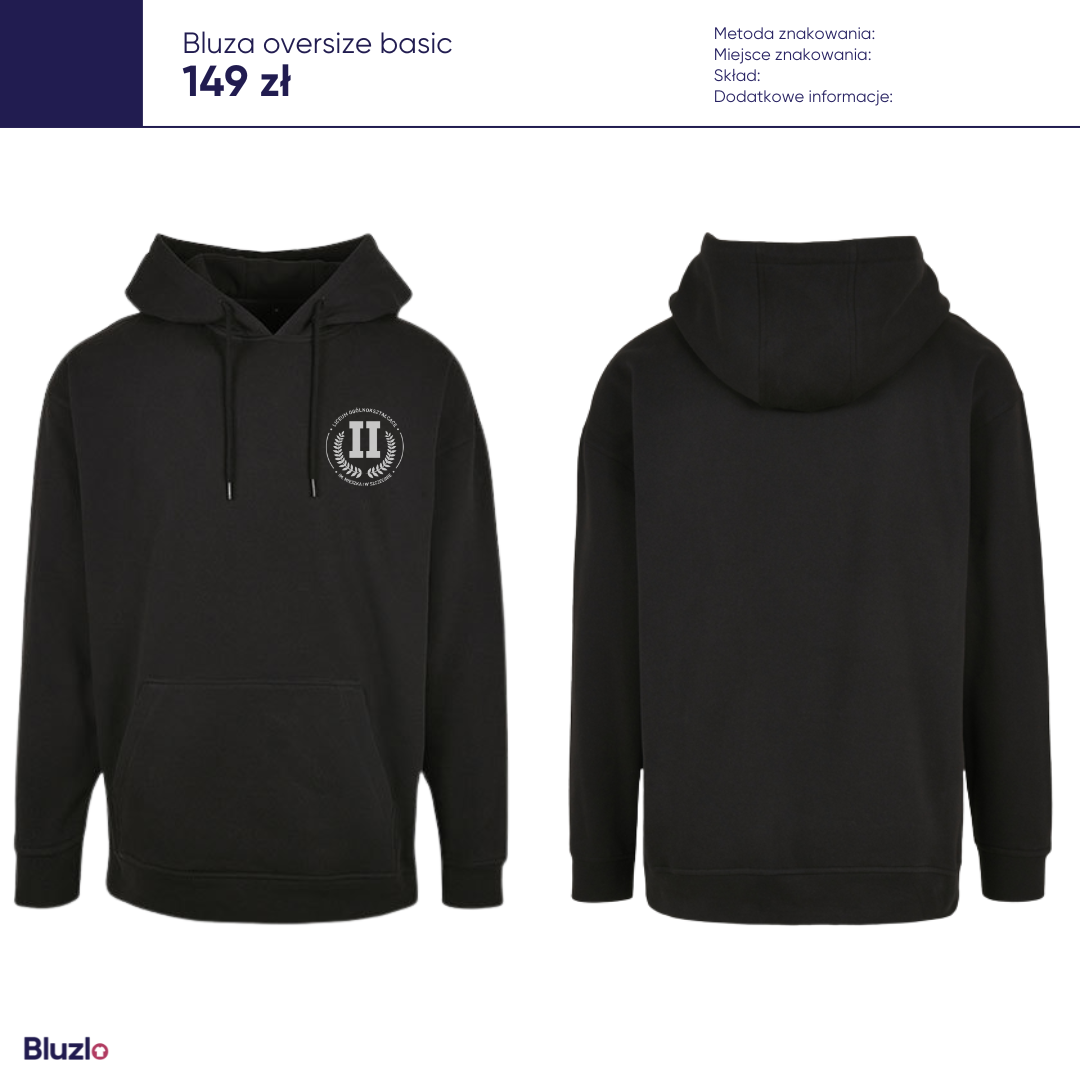 Bluza oversize II LO Szczecin - obrazek 2