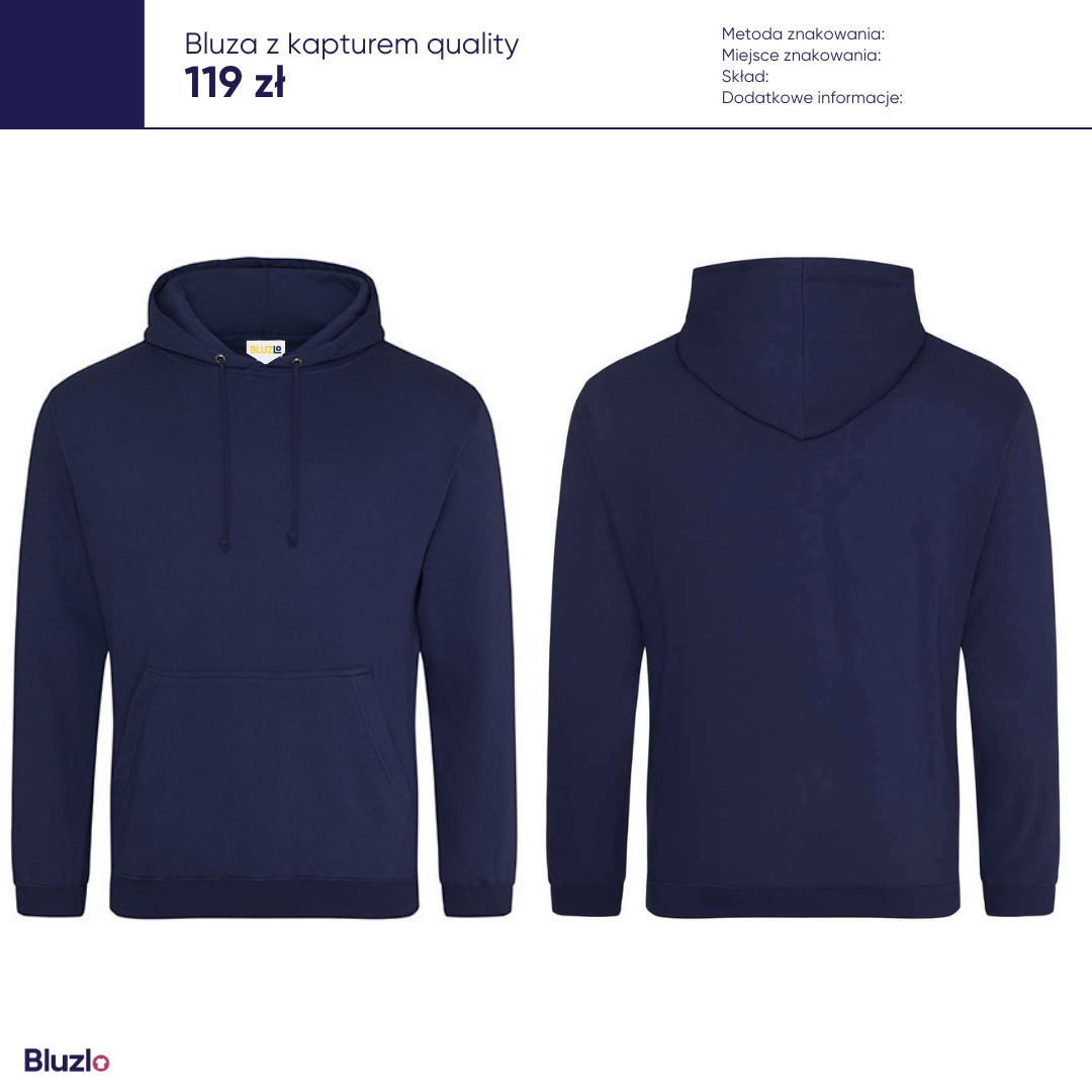 Bluza z kapturem produkty basic - obrazek 2