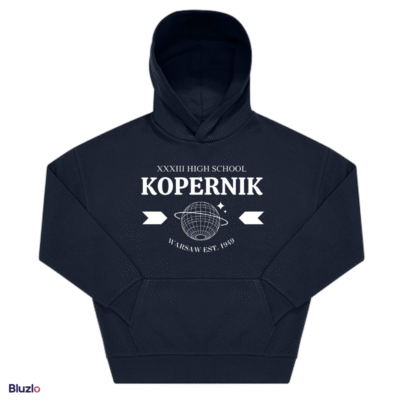 Bluza boxy z kapturem XXXIII LO Warszawa