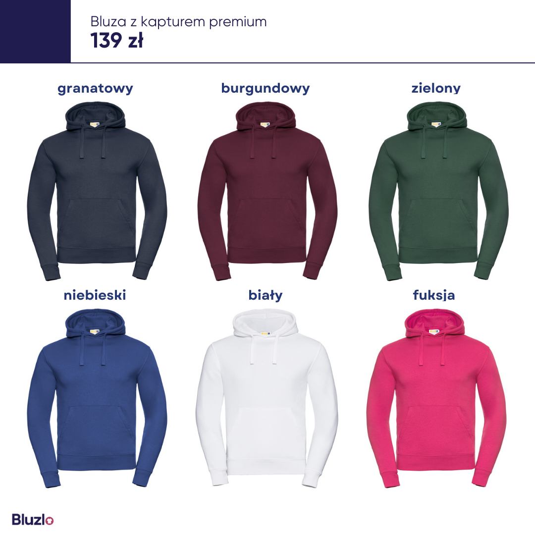 Bluza z kapturem premium produkty basic - obrazek 4