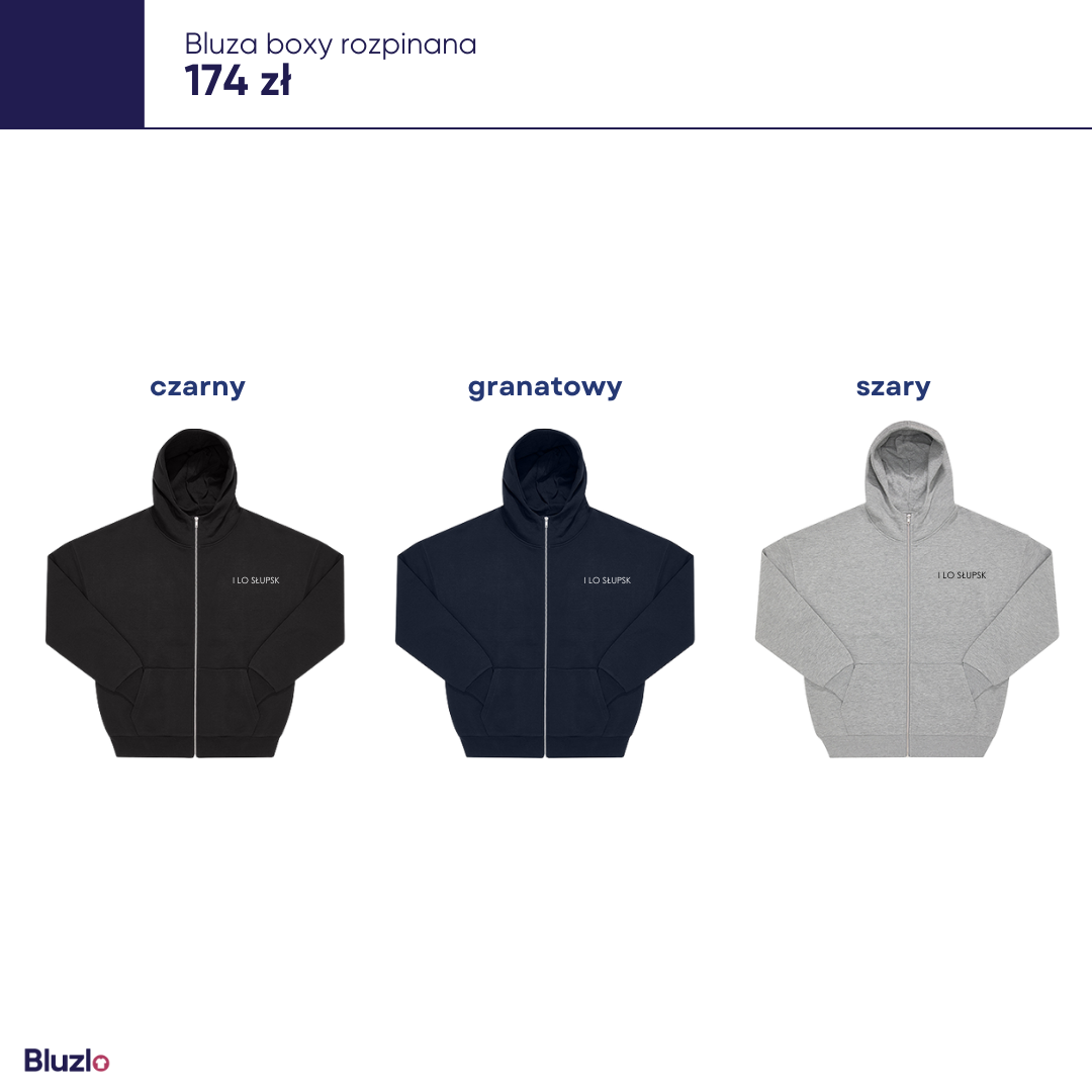 Bluza boxy rozpinana I LO Słupsk - obrazek 4