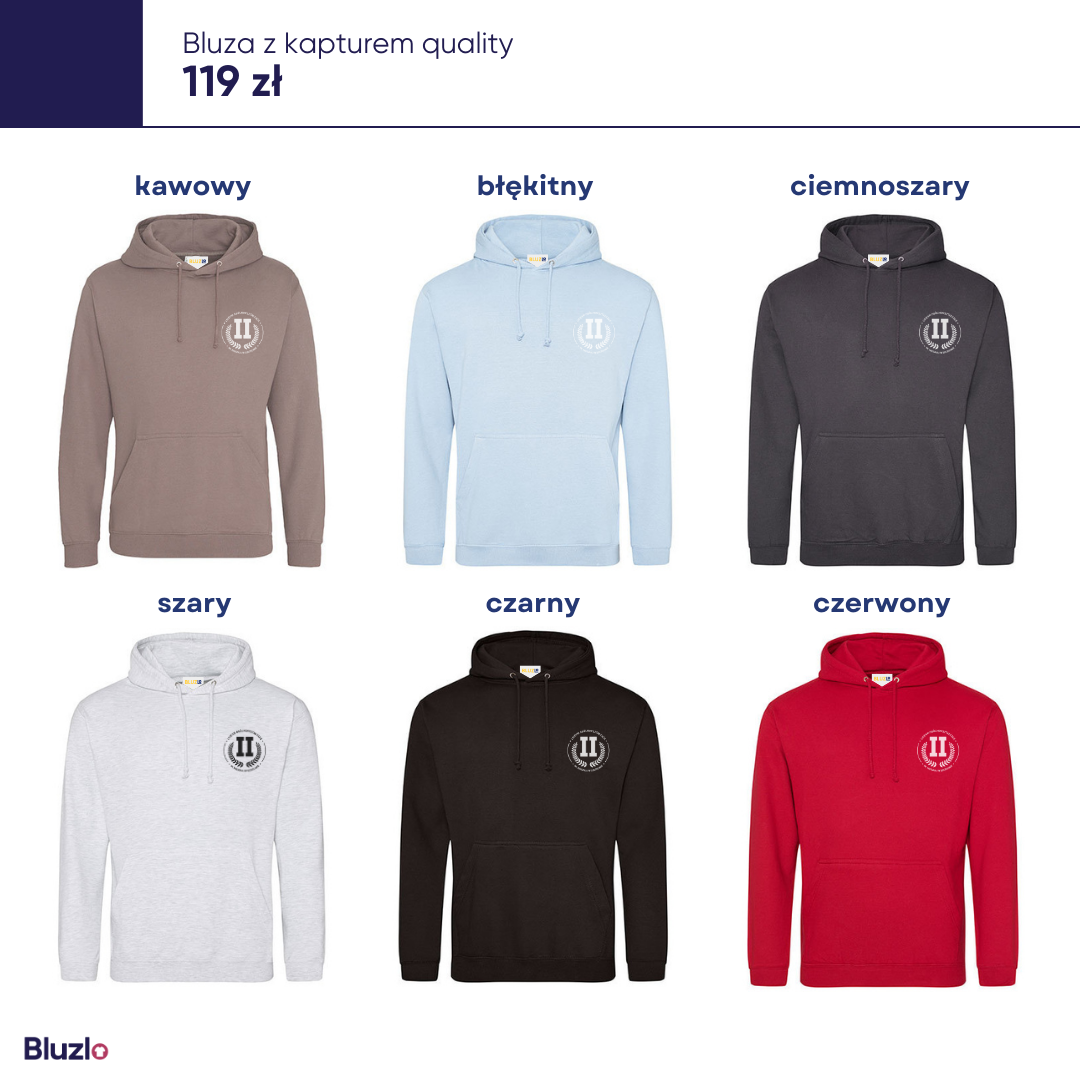 Bluza z kapturem II LO Szczecin - obrazek 4