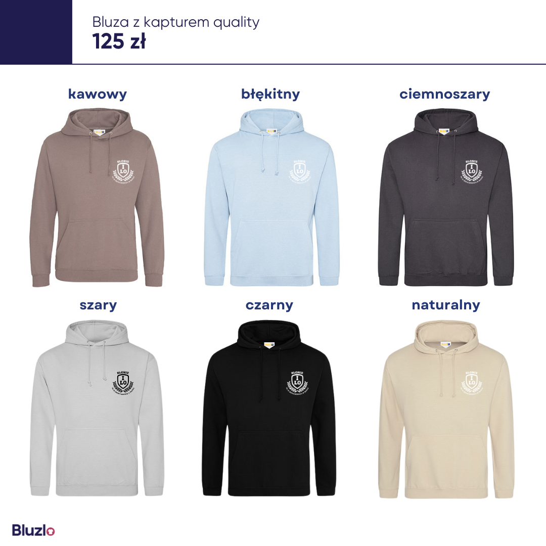 Bluza z kapturem I LO Błonie - obrazek 4