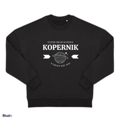 Bluza boxy bez kaptura XXXIII LO Warszawa