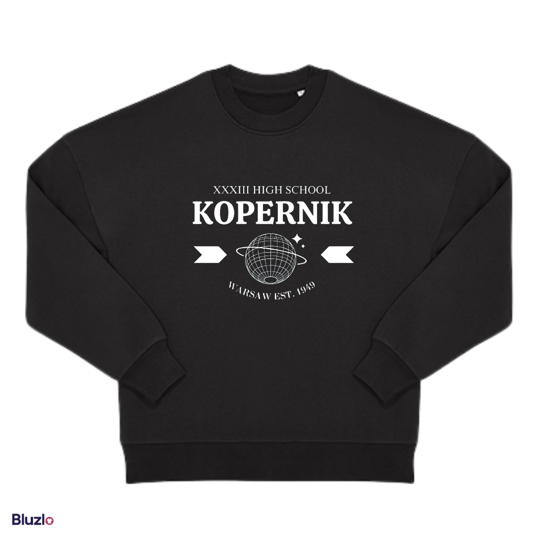 Bluza boxy bez kaptura XXXIII LO Warszawa