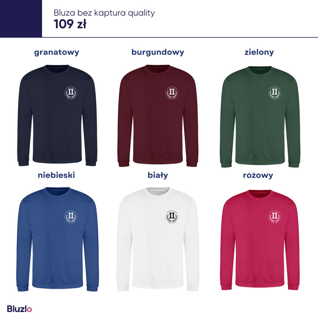 Bluza bez kaptura II LO Szczecin - obrazek 3