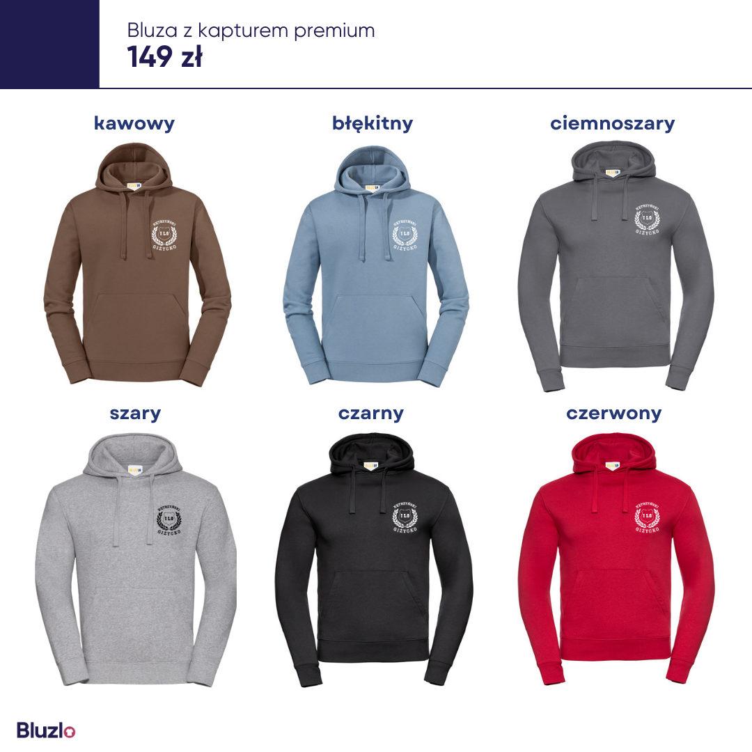 Bluza z kapturem premium I LO Giżycko - obrazek 4