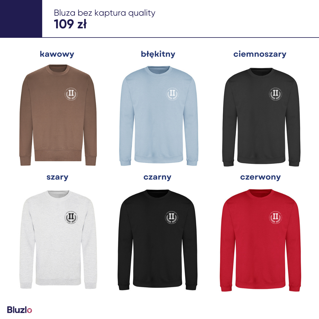 Bluza bez kaptura II LO Szczecin - obrazek 4
