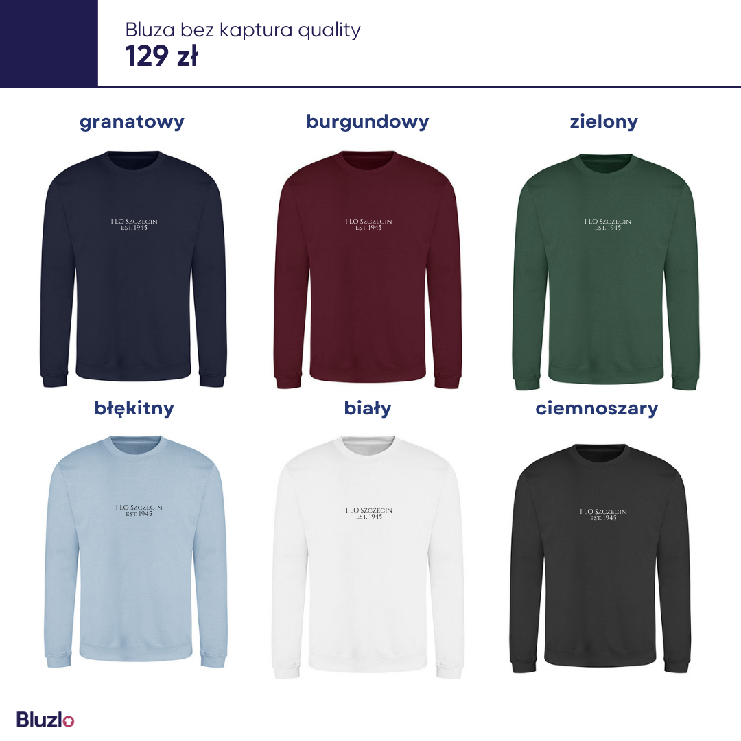 Bluza bez kaptura I LO Szczecin - obrazek 3