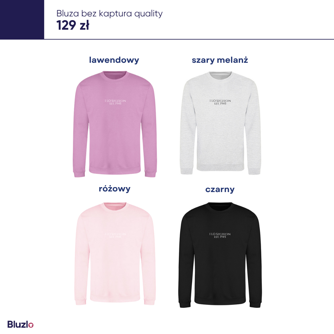 Bluza bez kaptura I LO Szczecin - obrazek 4