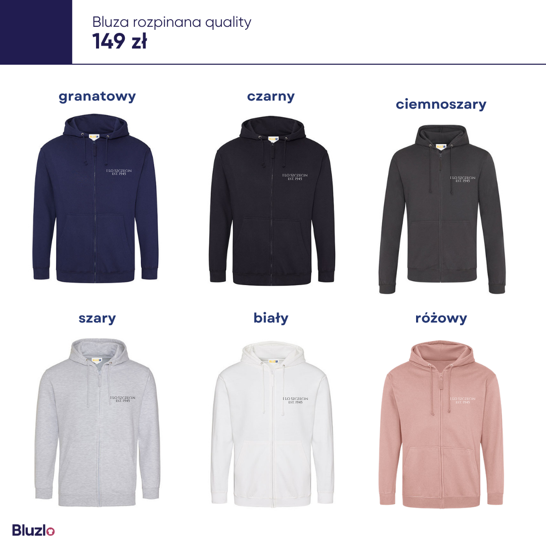 Bluza rozpinana I LO Szczecin - obrazek 3