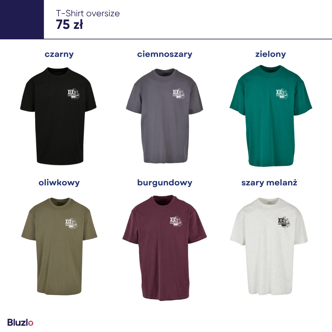 T-Shirt oversize XIX LO Warszawa - obrazek 3