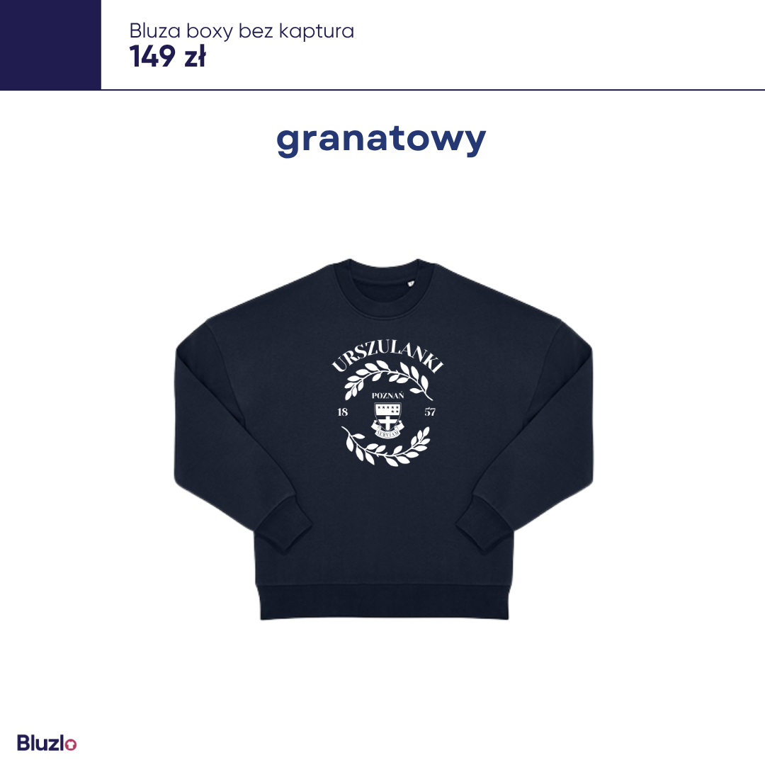 Bluza boxy bez kaptura LO Urszulanek Poznań - obrazek 2