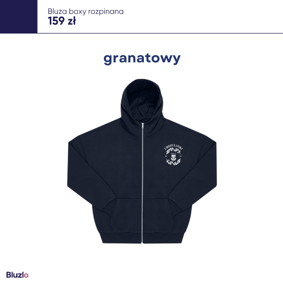 Bluza boxy rozpinana LO Urszulanek Poznań - obrazek 2