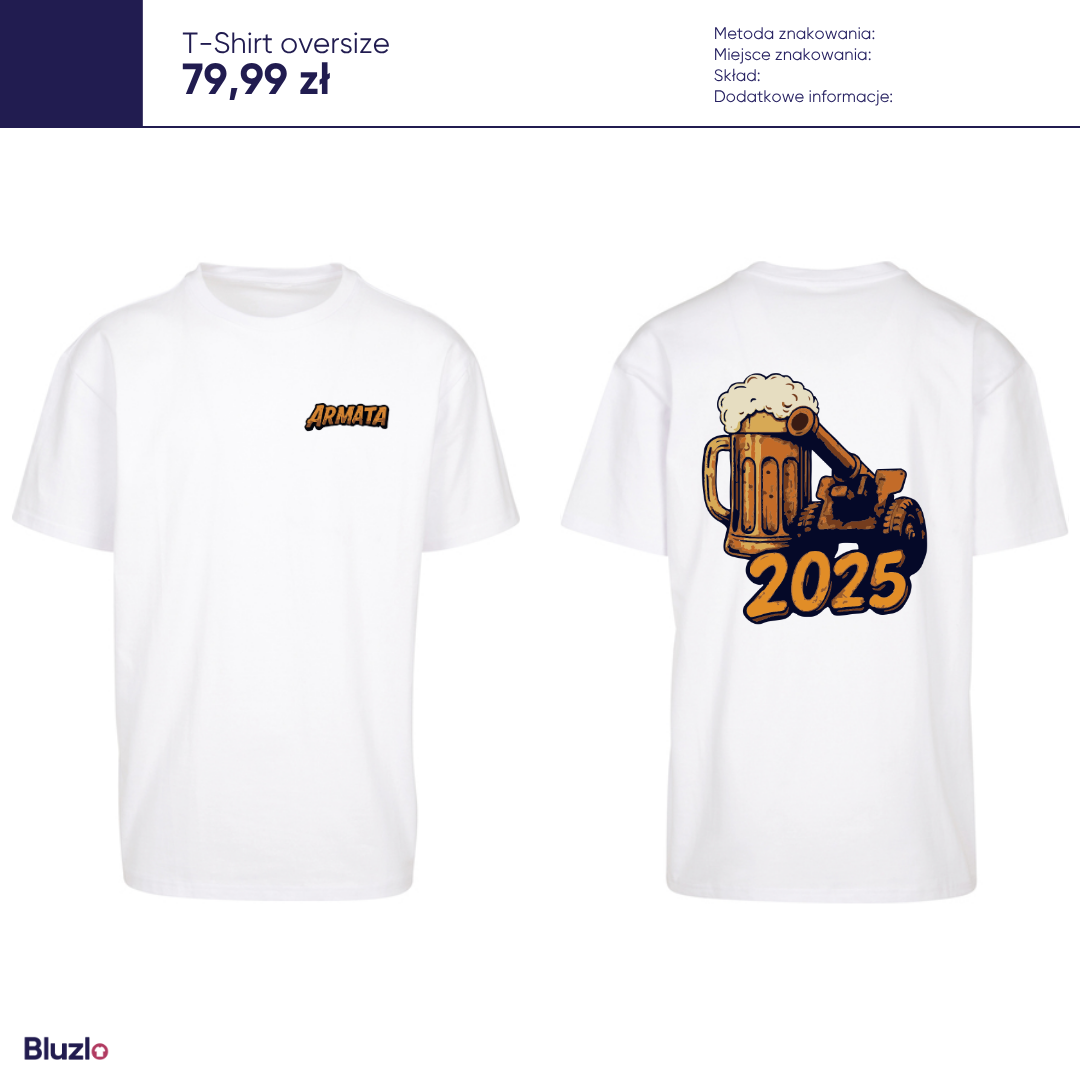 T-Shirt oversize Armata - obrazek 3