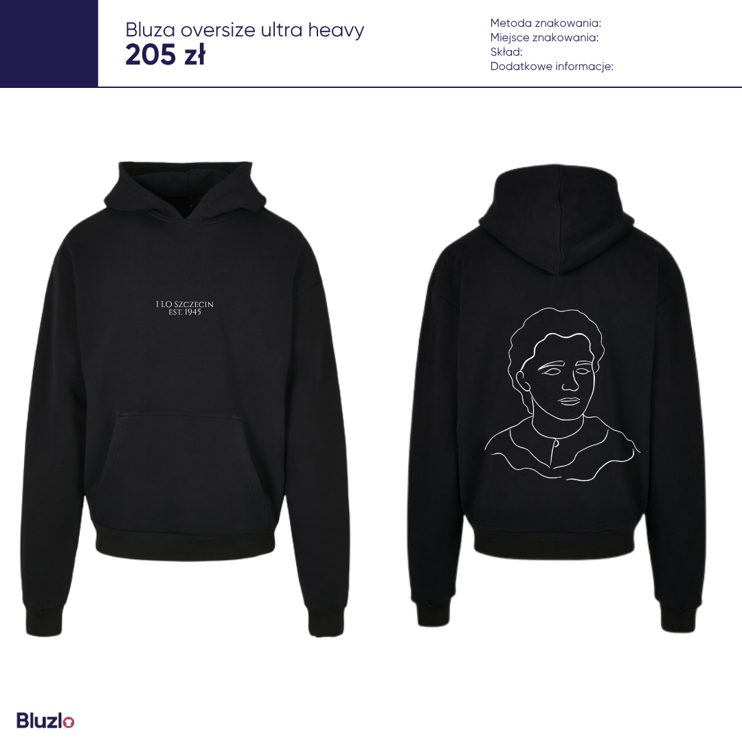 Bluza oversize ultra heavy I LO Szczecin - obrazek 2