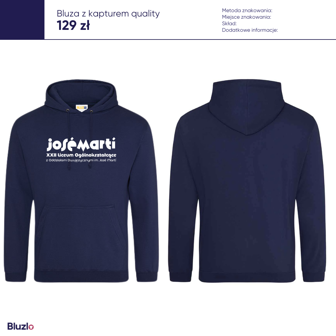 Bluza z kapturem Jose Marti Warszawa - obrazek 3