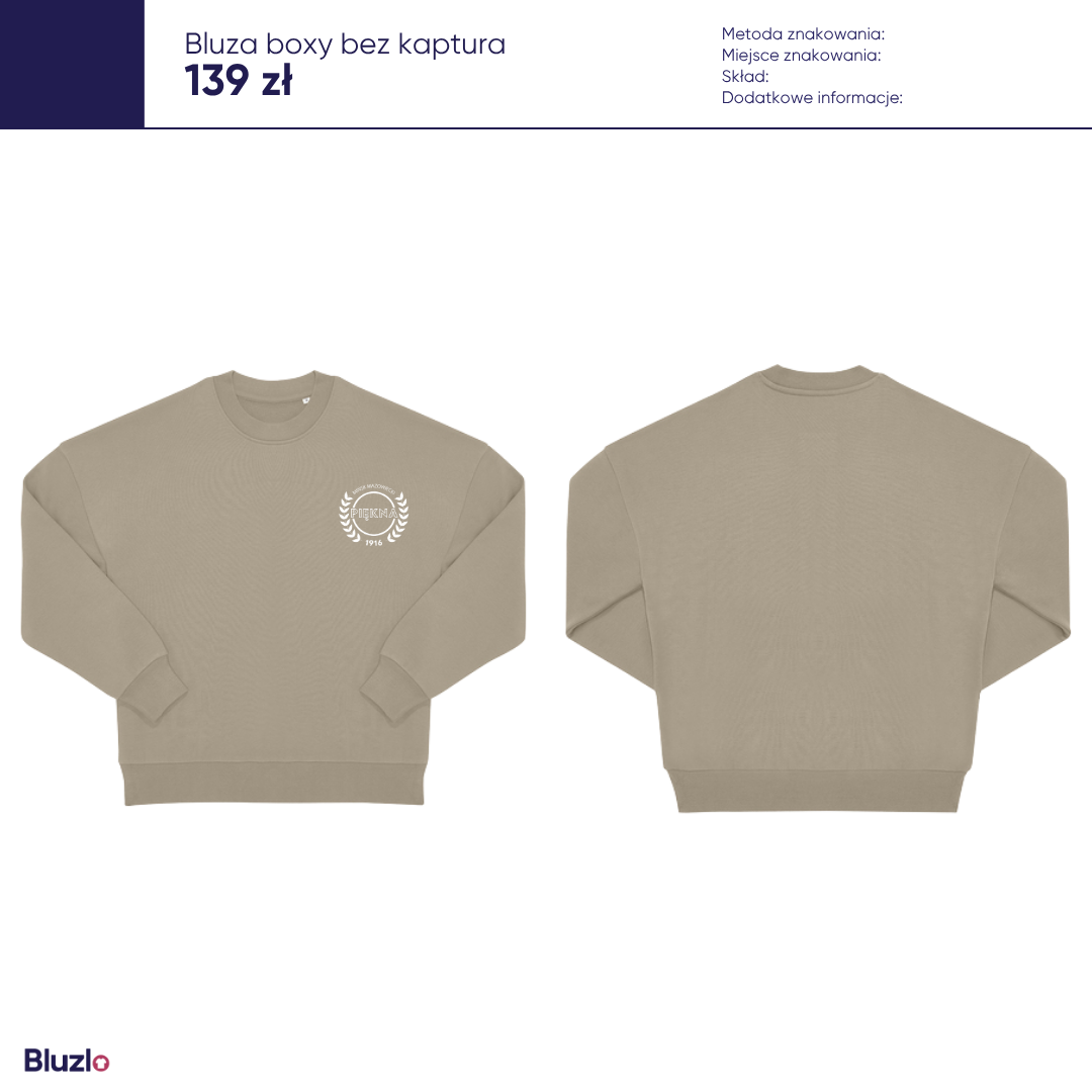 Bluza boxy bez kaptura I LO Mińsk Mazowiecki - obrazek 3