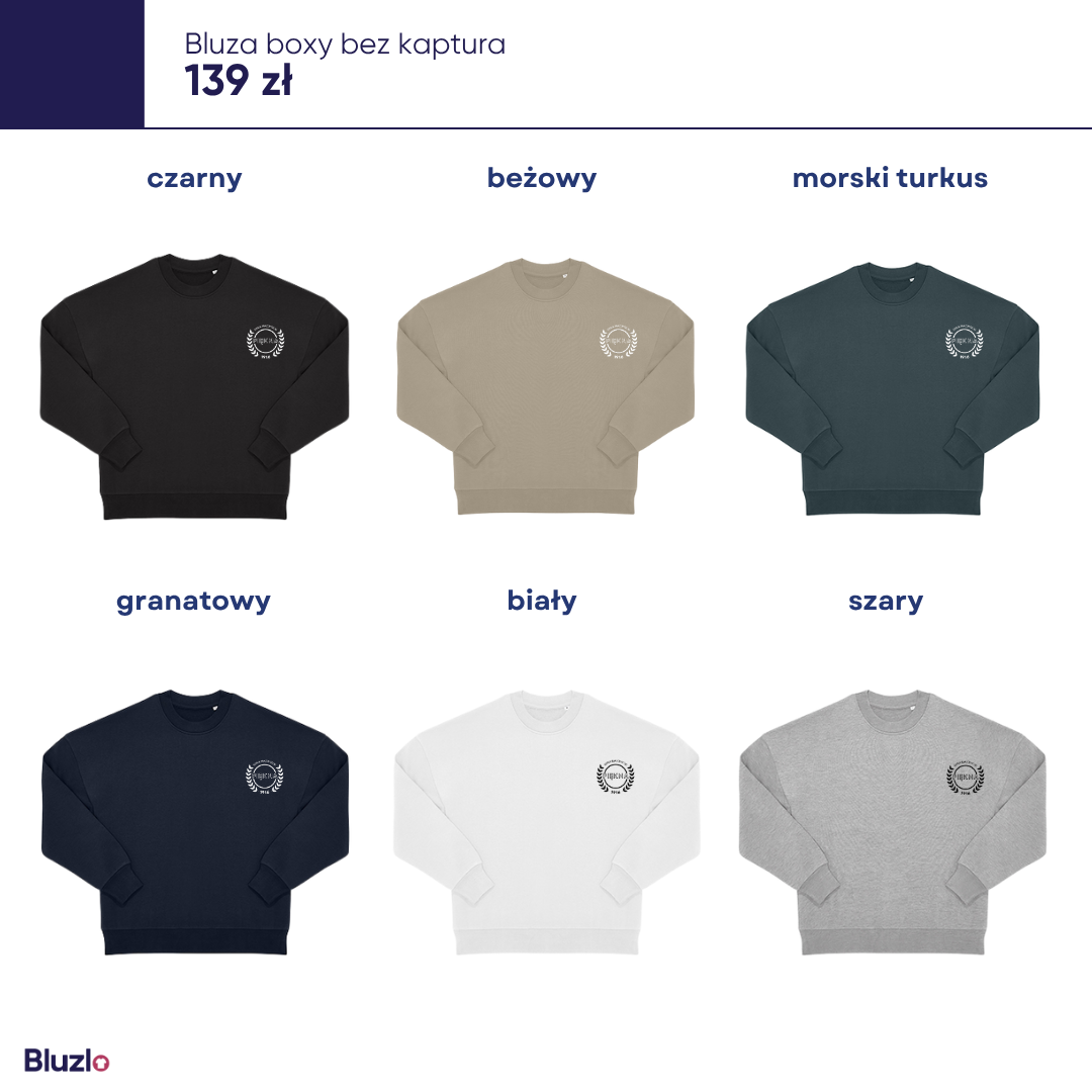 Bluza boxy bez kaptura I LO Mińsk Mazowiecki - obrazek 4