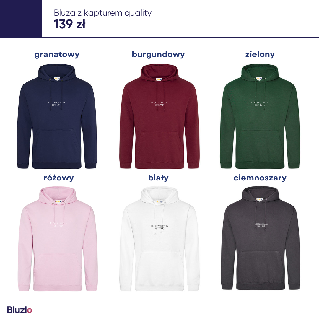 Bluza z kapturem I LO Szczecin - obrazek 3