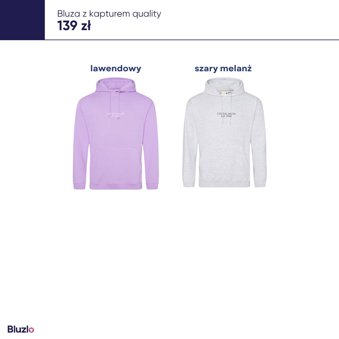 Bluza z kapturem I LO Szczecin - obrazek 4
