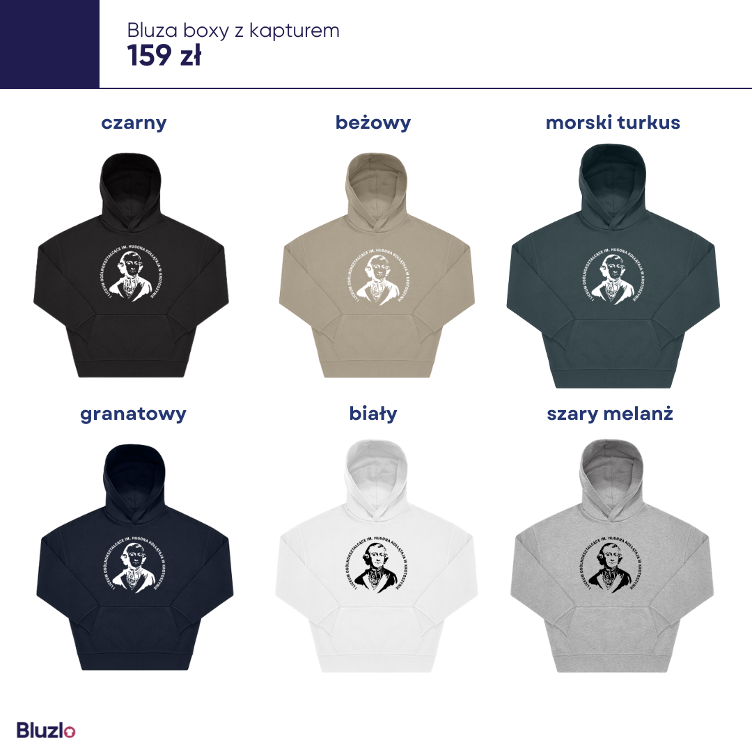 Bluza boxy z kapturem I LO Krotoszyn - obrazek 4