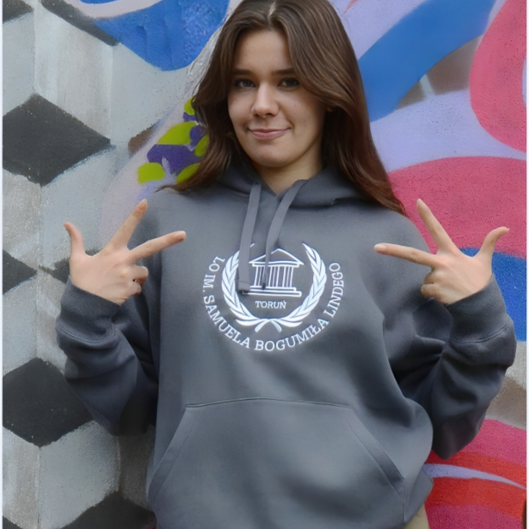 Bluza z kapturem premium III LO Toruń