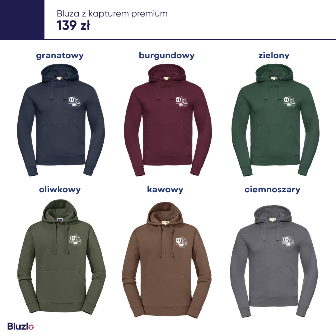 Bluza z kapturem XIX LO Warszawa - obrazek 3