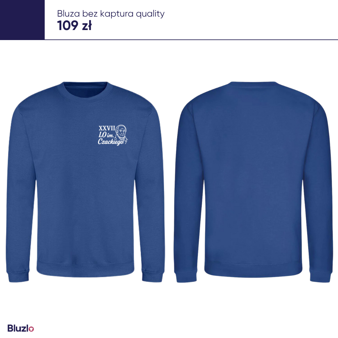 Bluza bez kaptura XXVII LO Warszawa - obrazek 2