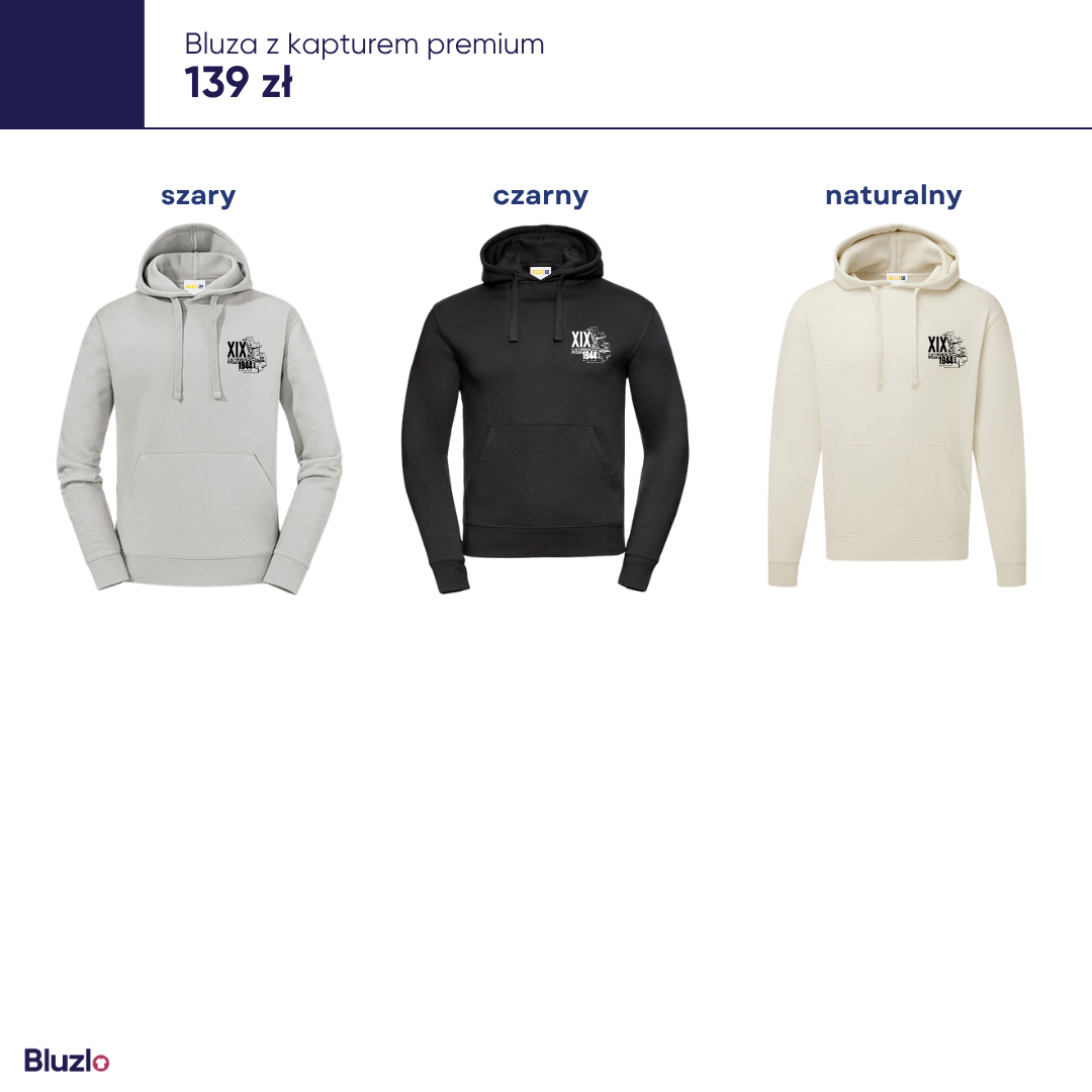 Bluza z kapturem XIX LO Warszawa - obrazek 4