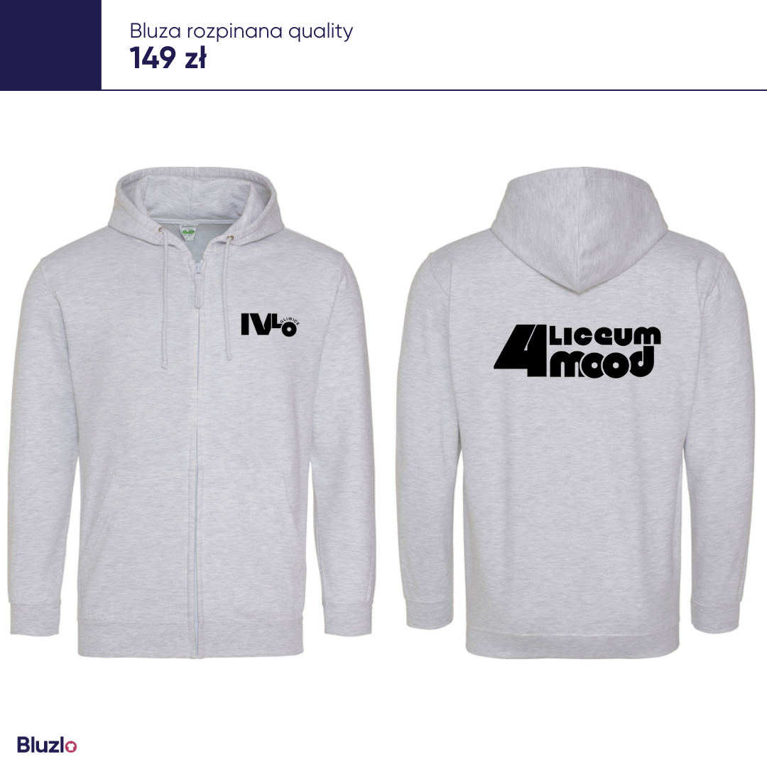 Bluza rozpinana IV LO Gliwice - obrazek 2