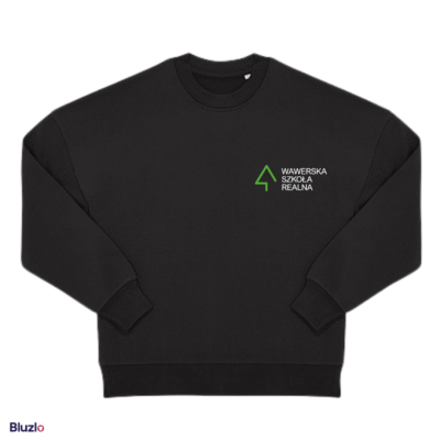 Bluza boxy bez kaptura Wawerska Szkoła Realna