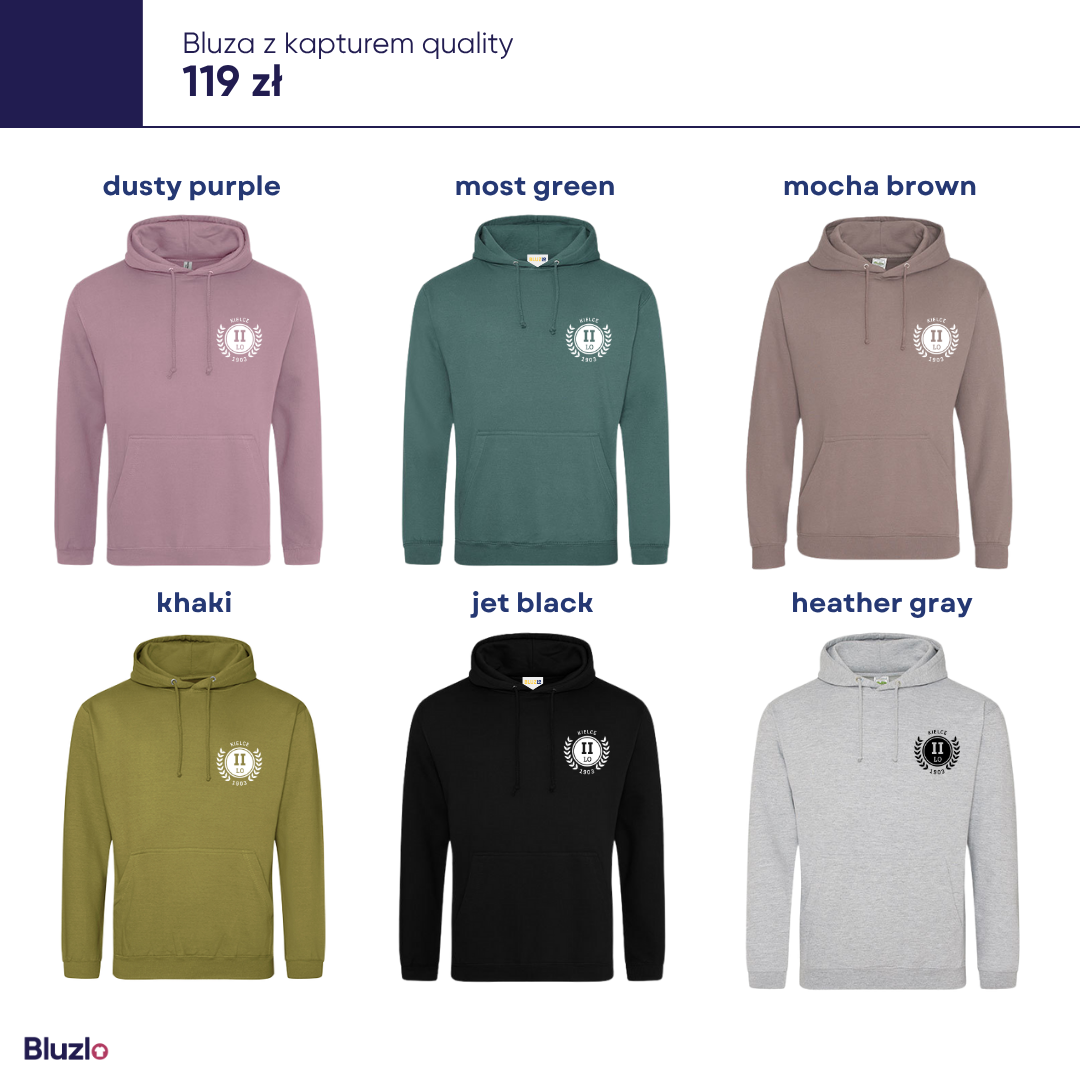 Bluza z kapturem II LO Kielce - obrazek 3
