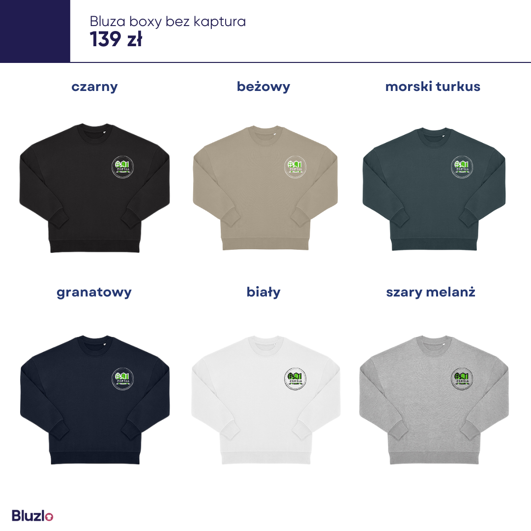 Bluza boxy bez kaptura ZSKŚiA Giżycko - obrazek 6