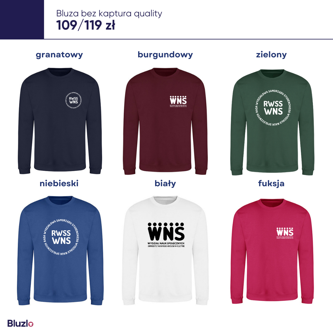 Bluza bez kaptura WNS UWM - obrazek 4
