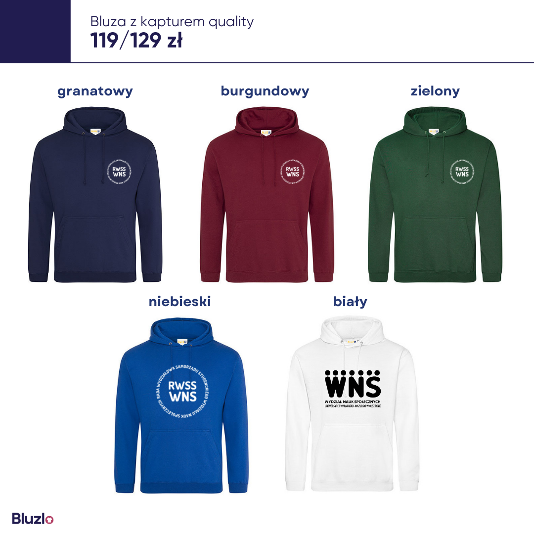 Bluza z kapturem WNS UWM - obrazek 4