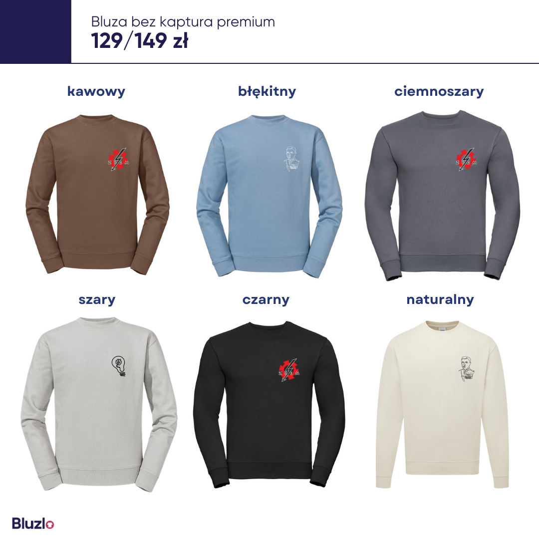 Bluza bez kaptura premium Technikum nr 7 w Nowym Sączu - obrazek 4