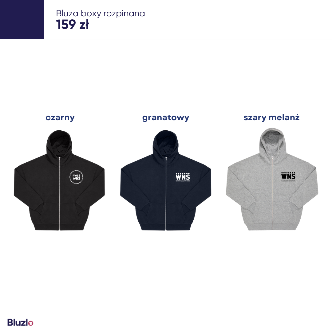 Bluza boxy rozpinana WNS UWM - obrazek 4