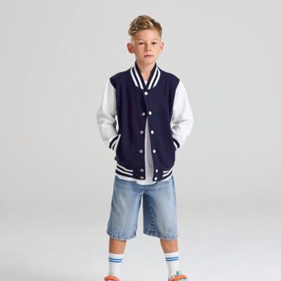 Bejsbolówka dziecięca z własnym nadrukiem - Kids´ Varsity Jacket Just Hoods