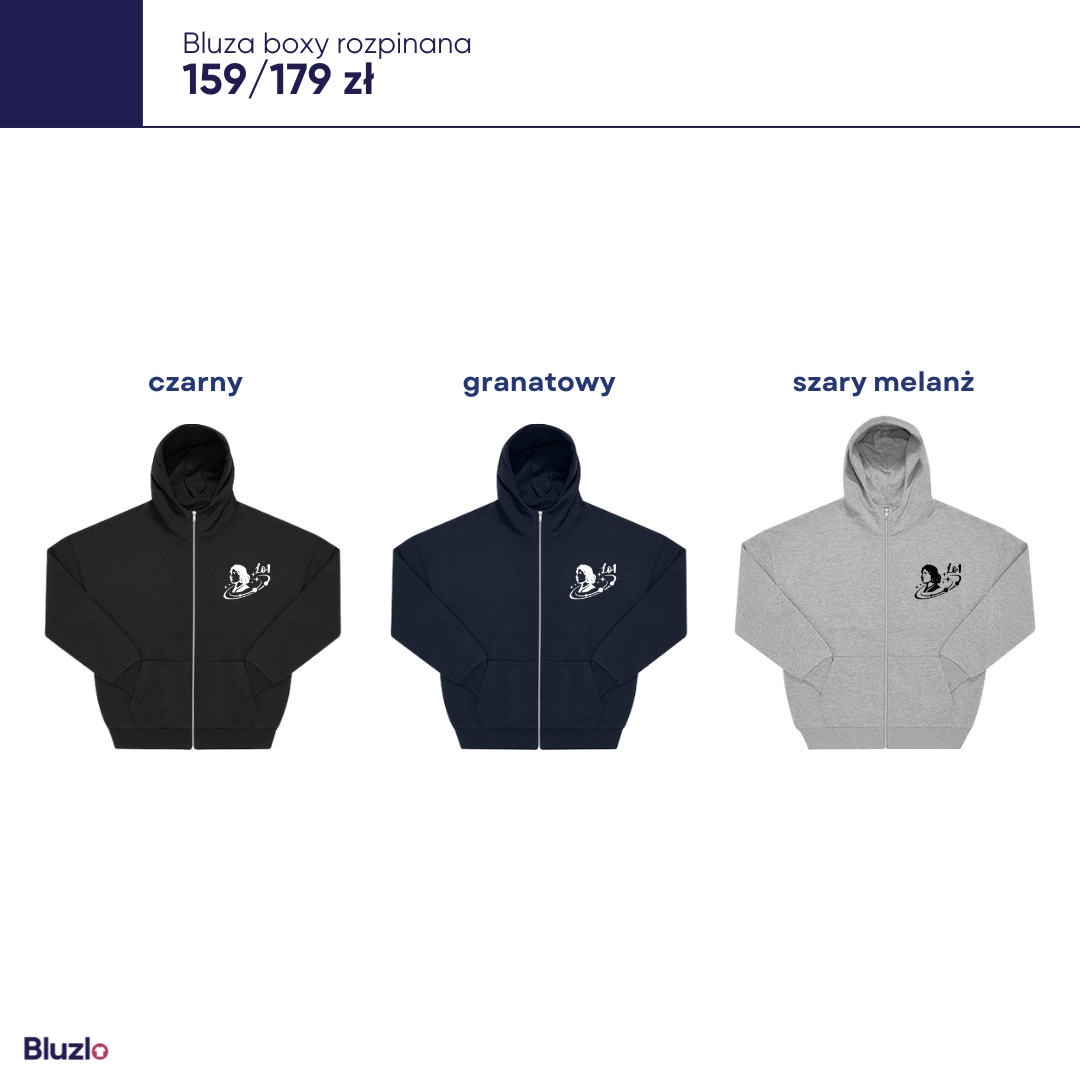 Bluza boxy rozpinana I LO Opole - obrazek 4