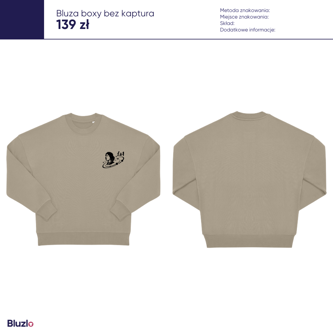 Bluza boxy bez kaptura I LO Opole - obrazek 2