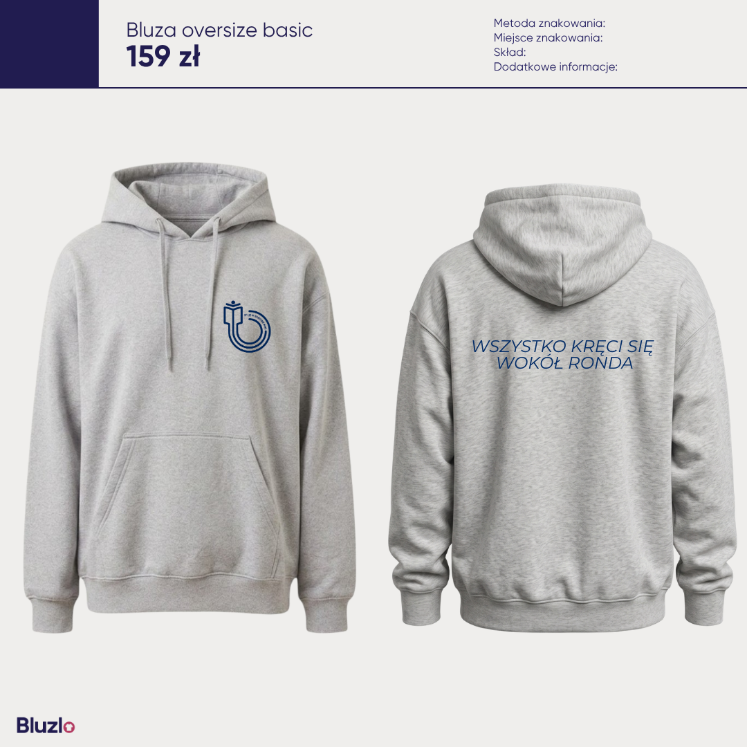 Bluza oversize basic IV LO Gorzów - obrazek 4